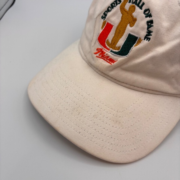 Vintage Adidas University of Miami Sports Hall of Fame White Logo Hat - Picture 4 of 15